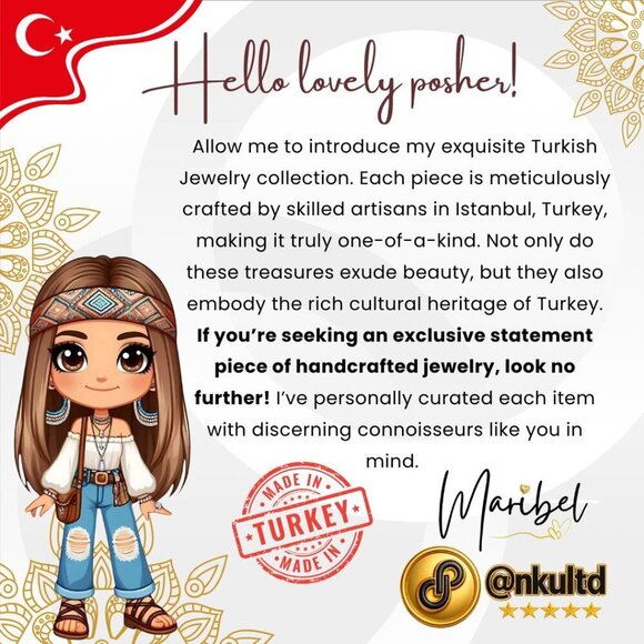 🆕️18K Gold Plated Exclusive Artisan Turkish Statement Earrings ✨ Bold & Elegant - Picture 5 of 14